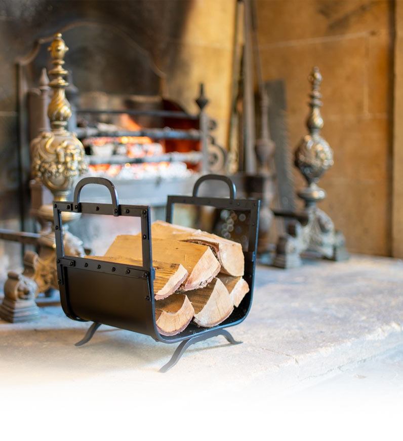 Wrought iron fireside tool sets for wood burning stoves and open fires