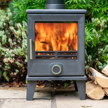 SLIGHT SECOND/USED AND REFURBED - Coseyfire CF001E Woodburning and Multi-Fuel Cast Iron Stove - 5kw