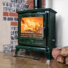 Emerald Green Enamel - Ecosy+ Rock Landscape 5kw - Defra Approved - Eco Design Ready - Multi-Fuel Stove - Cast Iron Emerald Green Enamel - Ecosy+ Rock Landscape 5kw - Defra Approved - Eco Design Ready - Multi-Fuel Stove - Cast Iron
