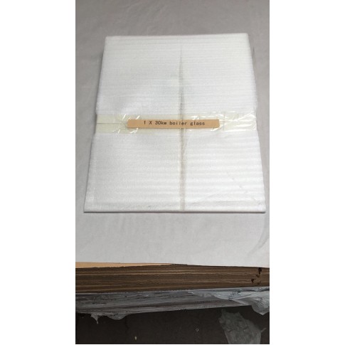Replacement glass pane for 30kw BOILER multi-fuel stove 480mm x 365mm