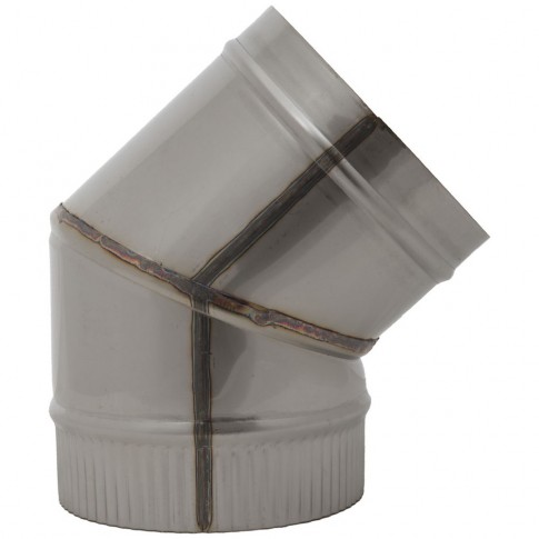 " Custom" 45 degree bend 5" (125mm) Stainless Steel flue pipe