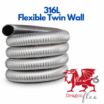 5" Dragon Flex 316 Grade Build Your Own Flexible Liner Kit,  (£22.95 Per Meter) (From £114.75) 