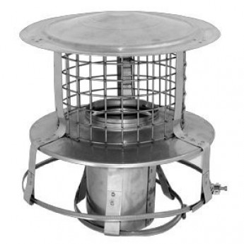 6" Stainless Steel Chimney Pot Hanger Cowl -  (Connects To Chimney Liner) - Midtec 