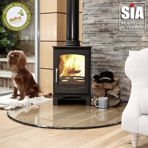 Ecosy+  Purefire Curve 5kw, Multi-Fuel,  Eco Design Approved, Defra Approved Stove