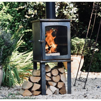 Ecosy+ Haven - Corten Steel Outdoor Woodburning Stove 