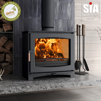 DARK GREY - Ecosy+ Panoramic 9 - Ecodesign - Slimline Wood Burning Stove (10kw Maximum Output) DARK GREY - Ecosy+ Panoramic 9 - Ecodesign - Slimline Wood Burning Stove (10kw Maximum Output)