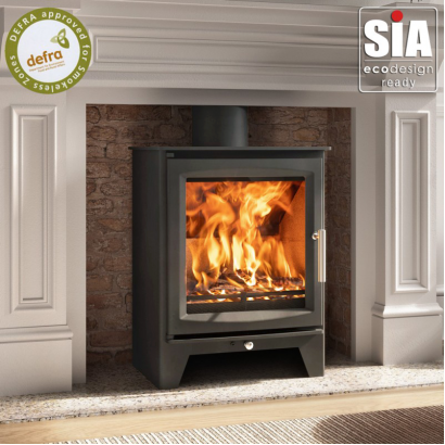 DARK GREY - Ecosy+ Hampton 5 XL - Defra Approved - Eco Design Approved - 5kw - Woodburning Stove DARK GREY - Ecosy+ Hampton 5 XL - Defra Approved - Eco Design Approved - 5kw - Woodburning Stove