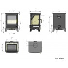 BLUE - Elk Brass - Defra Approved - 5kw - Eco Design Approved - Woodburning / Multi-Fuel Stove BLUE - Elk Brass - Defra Approved - 5kw - Eco Design Approved - Woodburning / Multi-Fuel Stove