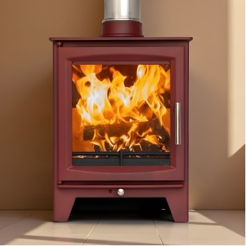 RED - Ecosy+ Hampton 5 XL - Defra Approved - Eco Design Ready - 5kw - Woodburning Stove RED - Ecosy+ Hampton 5 XL - Defra Approved - Eco Design Ready - 5kw - Woodburning Stove