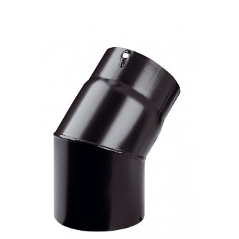Lincsfire 150mm 6 Matt Black Steel Chimney Stove Flue Pipe for Use with Wood Burning Or Multi Fuel Stoves 45 Degree Bend 