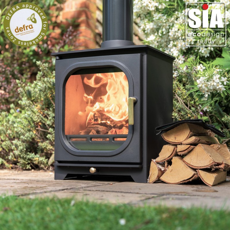 Defra Approved Ecosy+ Hampton 5 RD1 Ecodesign Wood Burning Multi Fuel Stove