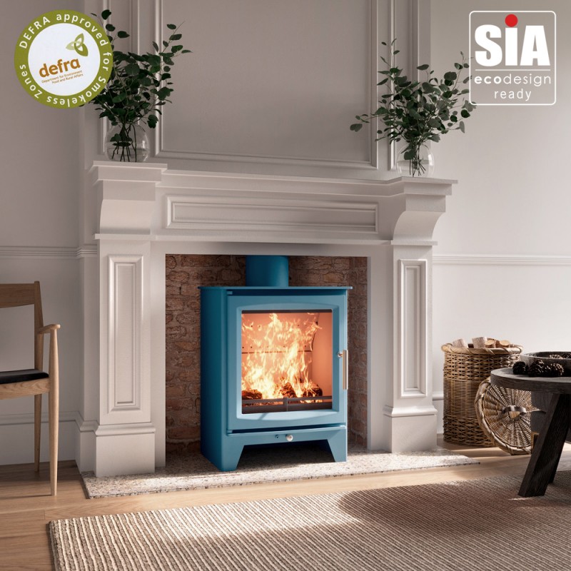 Hampton 5 XL Defra Approved - 5kw Wood Burning Stove, 7 Year Guarantee,  Ecodesign Ready
