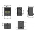 COOL BLUE - Ecosy+ Hampton 5 XL - Defra Approved - Eco Design Approved - 5kw - Woodburning Stove COOL BLUE - Ecosy+ Hampton 5 XL - Defra Approved - Eco Design Approved - 5kw - Woodburning Stove