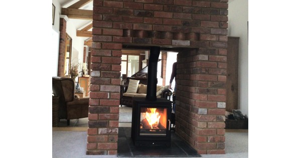 Defra Approved Ecosy+ Hampton 6.4 Eco Design Double Sided Wood Burning Stove