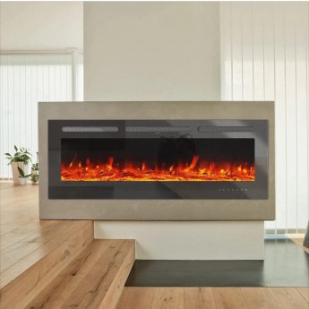 60"" SW-FIRE Insert or Wall Hung Options Designer Electric Fireplace