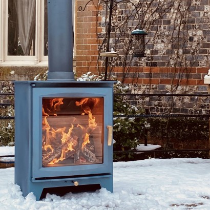 COOL BLUE - Ecosy+ Hampton 5 XL - Defra Approved - Eco Design Approved - 5kw - Woodburning Stove  