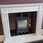 Venice 56" Cararra Marble Fireplace Surround / Mantel 