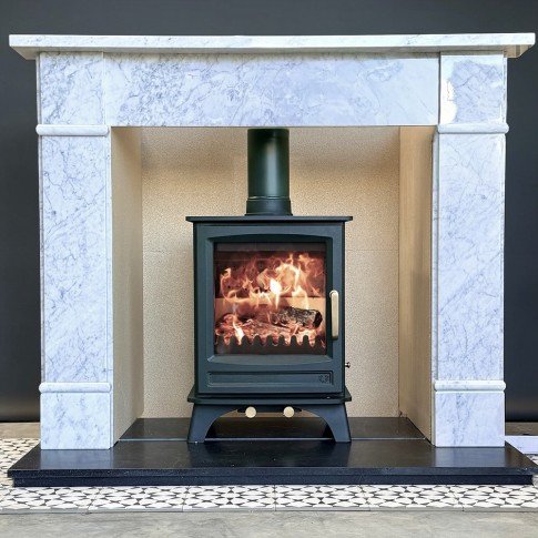 Chester 56" Cararra Marble Fireplace Surround / Mantel 