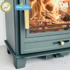 Forest Green Ecosy+ Panoramic  Traditional  (Multi-Fuel) - 5-7kw Stove - Defra Approved, Ecodesign