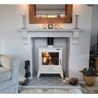 Ivory Enamel - Ecosy+ Rock Landscape 5kw - Defra Approved - Eco Design Ready - Multi-Fuel Stove - Cast Iron
