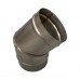 " Custom" 45 degree bend 5" (125mm) Satinless Steel flue pipe