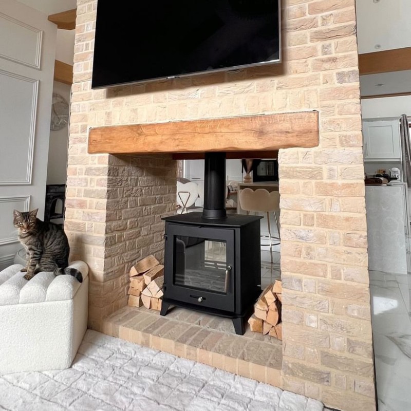 12-14kw Ottawa Clean Burn Contemporary Wood Burning Multi Fuel Stove
