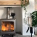BURNT GREY -  Ecosy+ Panoramic Defra Approved 5kw Eco Design Ready (2022) - Slimline  Woodburning Stove - 5 Year Guarantee 
