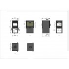 Ecosy+ Hampton 5 Double Sided TALL - Defra Approved - Eco Design Approved - Wood Burning Stove Ecosy+ Hampton 5 Double Sided TALL - Defra Approved - Eco Design Approved - Wood Burning Stove