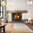 Ecosy+ Panoramic Traditional With Cast Base - Defra Approved - 5kw - Eco Design Ready - Woodburning Stove