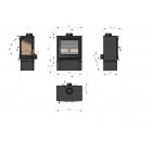 Ecosy+ Ottawa MF12 With Stand - Defra Approved - Eco Design Ready - Multi-Fuel / Woodburning Stove - 12KW Ecosy+ Ottawa MF12 With Stand - Defra Approved - Eco Design Ready - Multi-Fuel / Woodburning Stove - 12KW