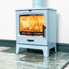 Duck Egg Blue Enamel - Ecosy+ Rock Midi - 5KW - Defra Approved - Eco Design Ready - Multi-fuel Stove - Cast Iron Duck Egg Blue Enamel - Ecosy+ Rock Midi - 5KW - Defra Approved - Eco Design Ready - Multi-fuel Stove - Cast Iron