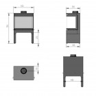 Ecosy+ Nordliv 3-Sided Pure Bio Stove - High Ecosy+ Nordliv 3-Sided Pure Bio Stove - High