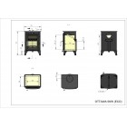 Ecosy+ Ottawa 5 ECO, Defra Approved - Eco Design Approved - 5kw Wood Burning Stove Ecosy+ Ottawa 5 ECO, Defra Approved - Eco Design Approved - 5kw Wood Burning Stove