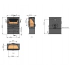 Ecosy+ Panoramic 9 - Ecodesign - Slimline - Multi-Fuel (10kw Maximum Output) - With Stand Ecosy+ Panoramic 9 - Ecodesign - Slimline - Multi-Fuel (10kw Maximum Output) - With Stand