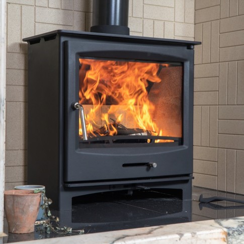 " Limited Offer " Ecosy+ Panoramic Multi-Fuel 5kw Stove - Defra Approved, Ecodesign