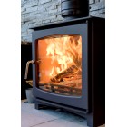 BURNT GREY - Ecosy+ Panoramic Defra Approved 5kw Eco Design Ready - Slimline Woodburning Stove - 5 Year Guarantee BURNT GREY - Ecosy+ Panoramic Defra Approved 5kw Eco Design Ready - Slimline Woodburning Stove - 5 Year Guarantee