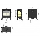 Ecosy+ Panoramic With Cast Base - Defra Approved - 5kw - Eco Design Ready - Woodburning Stove Ecosy+ Panoramic With Cast Base - Defra Approved - 5kw - Eco Design Ready - Woodburning Stove