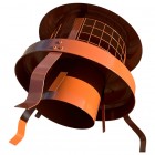 6" Terracotta Chimney Pot Hanger Cowl (Connects To Chimney Liner)