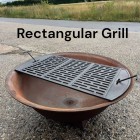 "Raw" 1000mm Diameter 45KG Cast Iron Indian Fire Bowl  