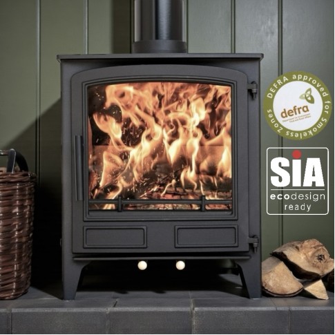 Ecosy+ Newburn 5 Wide "Idyllic" - 5kw - Defra Approved -  Eco Design Approved - Multi-Fuel Stove