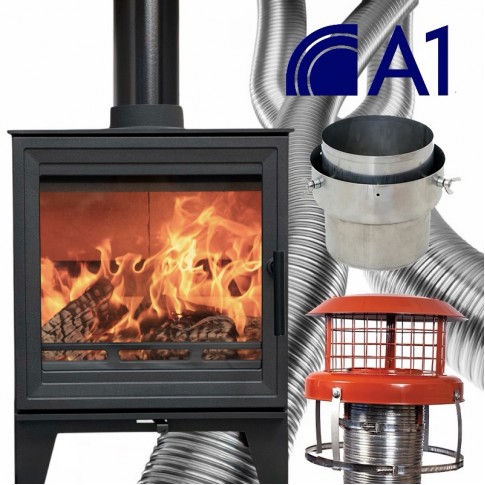 BUNDLE OFFER: Ecosy+ Copse  - 5kw - Defra Approved -  Eco Design Approved - Woodburning Stove