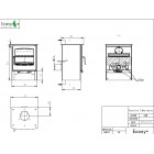 Ecosy+ Purefire 7.4 (7-10kw) Multi-Fuel, Eco Design Approved, Defra Approved Stove - With Stand 