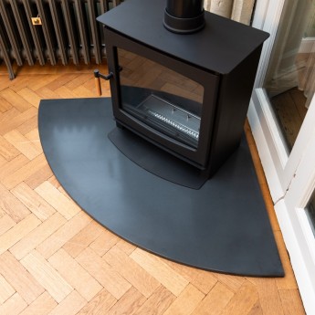 20mm Quadrant Honed Granite Hearth For Woodburning Stove (1000 X 1000)