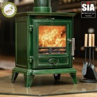 Emerald Green Enamel - Ecosy+ Rock Compact - Defra Approved - Eco Design Ready - Multi-Fuel Stove - Cast Iron Emerald Green Enamel - Ecosy+ Rock Compact - Defra Approved - Eco Design Ready - Multi-Fuel Stove - Cast Iron