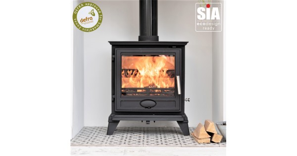 Cast Iron Ecosy+ Rock Landscape Multi-Fuel Stove Eco Design Ready