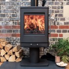 "EX DISPLAY / BRAND NEW " Ecosy+ Lunar 5 Pedestal Stove - Defra Approved 5kw Ecodesign Multi-Fuel Stove