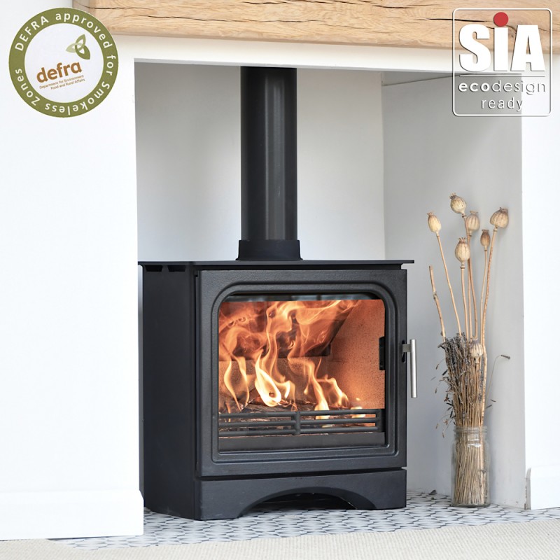 Defra Approved Ecosy+ 5kw Signature Slimline Ecodesign Wood Burning Multi  Fuel Stove