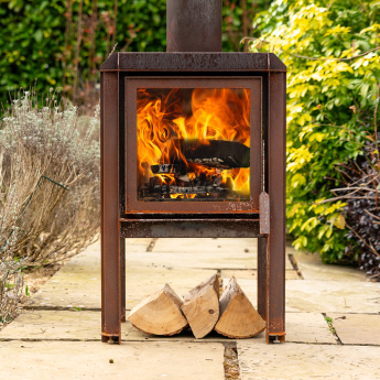 Ecosy+ V2 - Corten Steel Outdoor Woodburning Stove Ecosy+ V2 - Corten Steel Outdoor Woodburning Stove