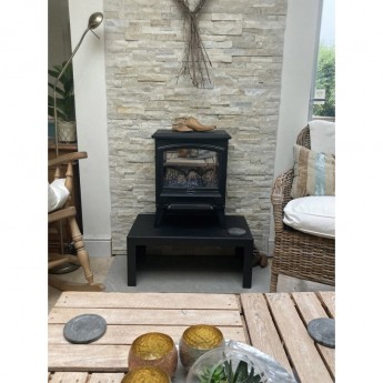 Universal Woodburning Stove Stand / Bench Customer Photo