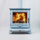 Blue Enamel - Ecosy+ Rock Landscape 5kw - Defra Approved - Eco Design Approved - Multi-Fuel Stove - Cast Iron Blue Enamel - Ecosy+ Rock Landscape 5kw - Defra Approved - Eco Design Approved - Multi-Fuel Stove - Cast Iron